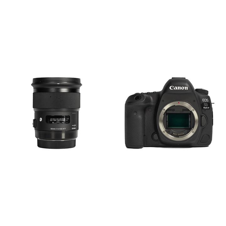 Canon 万能フルサイズ一眼レフ & SIGMAボケる単焦点セット EOS 5D Mark IV ボディ + 50mm F1.4 DG HSM  [キヤノン用]