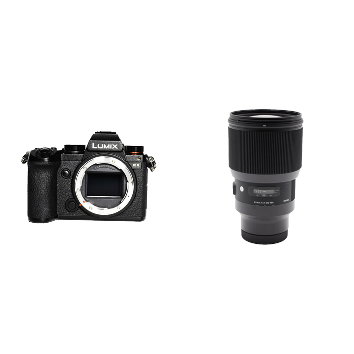Panasonic 軽快フルサイズミラーレス & 中望遠単焦点レンズセット LUMIX DC-S5 ボディ + 85mm F1.4 DG HSM [ライカL用]