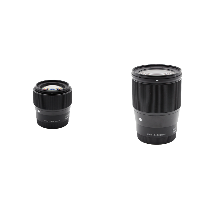 画角違いで楽しむ軽量単焦点セット(EF-Mマウント) 16mm F1.4 DC DN + 56mm F1.4 DC DN