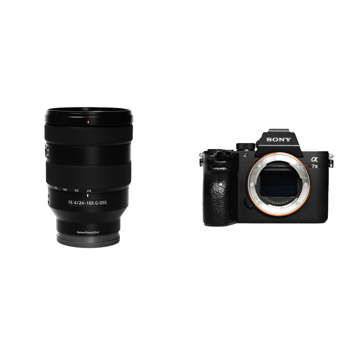 レンタル - SONY ステップアップにオススメ！ 万能ズームレンズセット α7 III ILCE-7M3 ボディ + FE 24-105mm F4  G OSS | カメラと交換レンズのレンタルならGOOPASS（グーパス）【公式】