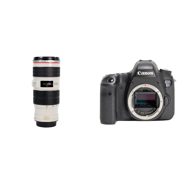 レンタル Canon フルサイズ×純正望遠レンズセット EOS 6D EF70-200mm F4L カメラと交換レンズ のレンタルならGOOPASS（グーパス）【公式】