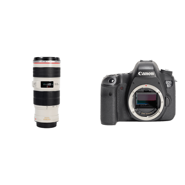 レンタル - Canon フルサイズ×純正望遠レンズセット EOS 6D + EF70 ...