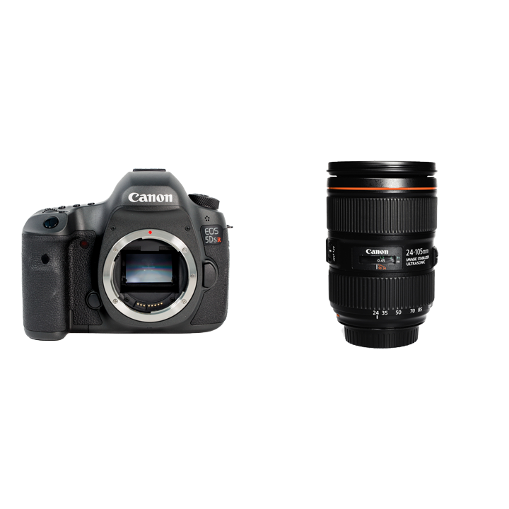 レンタル - Canon 高画素フルサイズ一眼レフ＆万能ズームセット EOS 5Ds R + EF24-105mm F4L IS II USM |  カメラと交換レンズのレンタルならGOOPASS（グーパス）【公式】