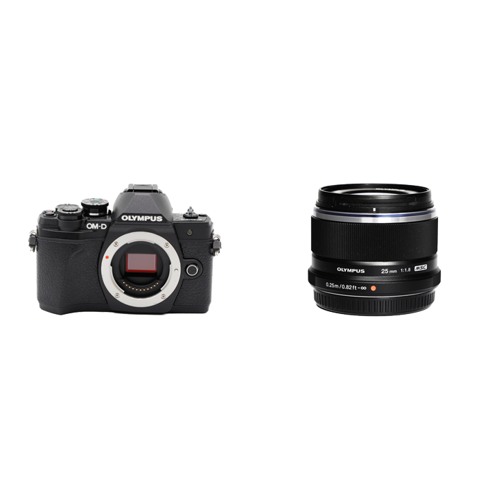 レンタル OLYMPUS お手軽ミラーレス  ボケる標準単焦点セット OM-D E-M10 Mark III DIGITAL  25mm F1.8 [ブラック] カメラと交換レンズのレンタルならGOOPASS（グーパス）【公式】