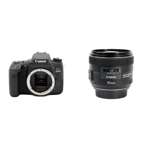 スマホ/家電/カメラCanon EOS 8000D  レンズ　標準&単焦点