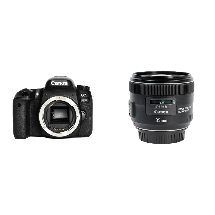 Canon お手軽一眼レフ & コンパクトな標準単焦点セット EOS 9000D + EF35mm F2 IS USM