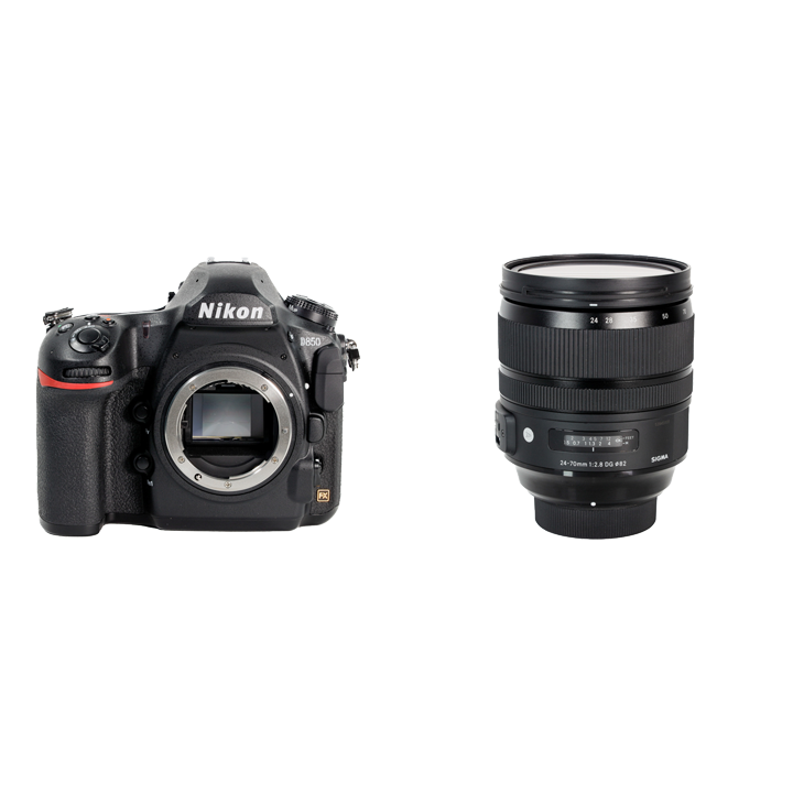 レンタル - Nikon 高画素一眼レフ & SIGMA大口径標準ズームセット D850 + 24-70mm F2.8 DG OS HSM  [ニコン用] | カメラと交換レンズのレンタルならGOOPASS（グーパス）【公式】