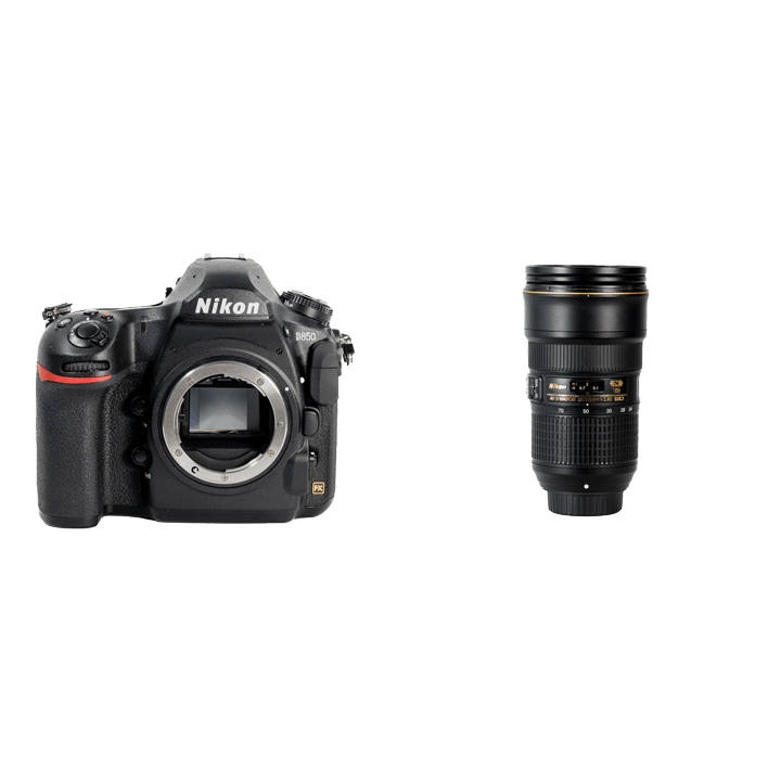 レンタル - Nikon 高画素一眼レフ & 大口径標準ズームセット D850 + AF