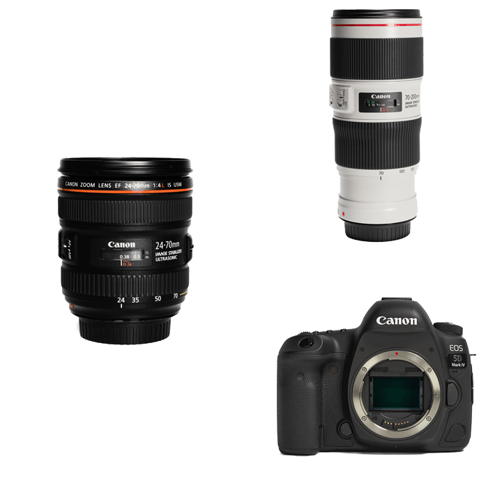 Canon 万能フルサイズ一眼レフ & F4通しダブルズームセット(標準+