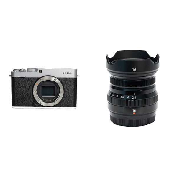 FUJIFILM 旅行にピッタリな広角単焦点レンズセット X-E4 [シルバー] + 16mm F2.8