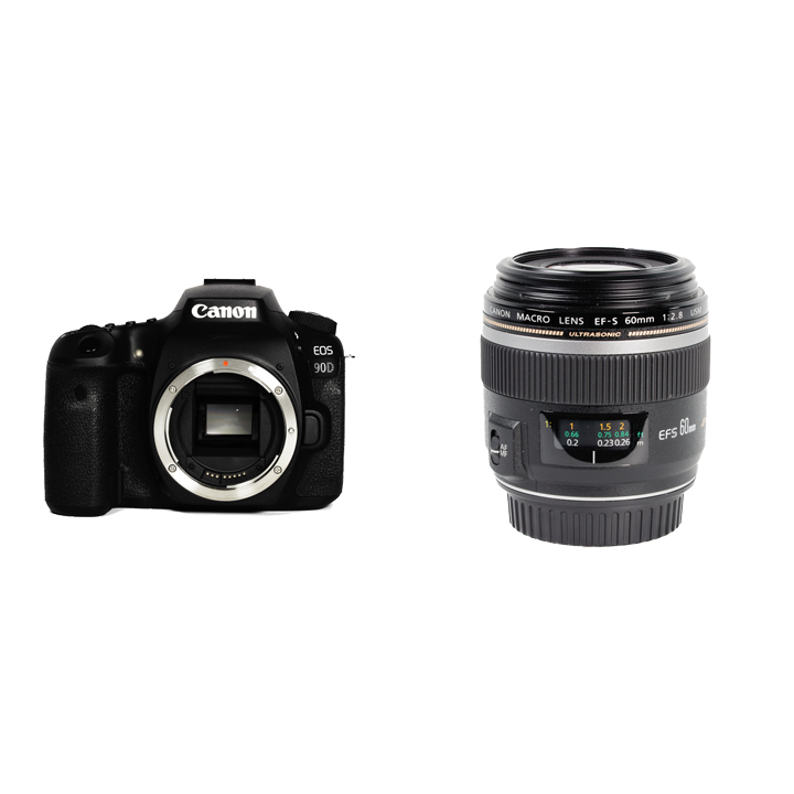 レンタル - Canon 万能一眼レフ＆マクロレンズセット EOS 90D + EF-S60mm F2.8 マクロ USM |  カメラと交換レンズのレンタルならGOOPASS（グーパス）【公式】