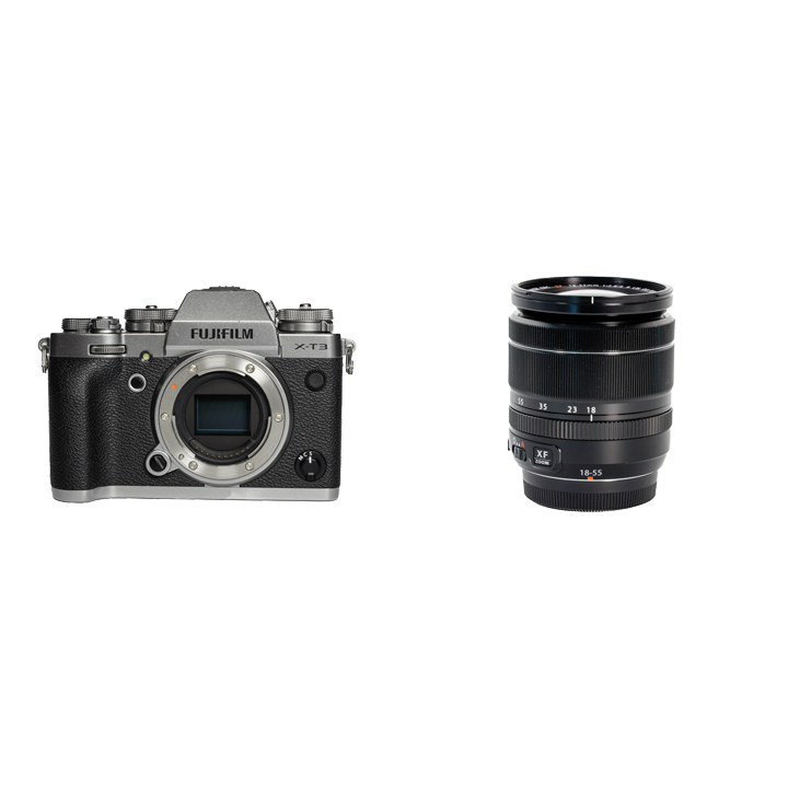 FUJI FILM X−T3 X-T3 SILVER xf18-55 保証有 中古 1年保証