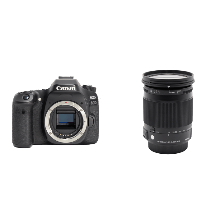 Canon EOS 80D&高倍率ズームセット EOS 80D + 18-300mm F3.5-6.3 DC MACRO OS HSM [キヤノン用]