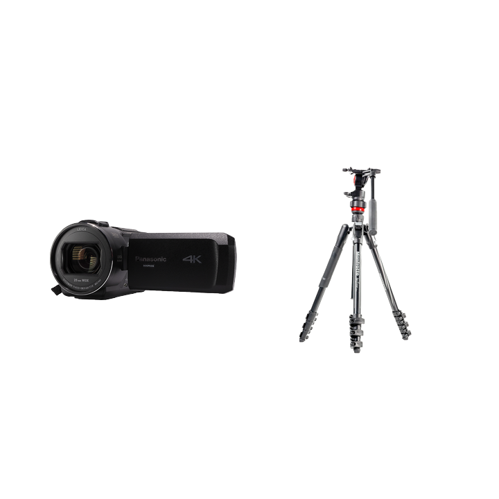 軽量ビデオカメラ＆三脚セット HC-VX2MS + befree live アルミニウム L 三脚ビデオ雲台キット