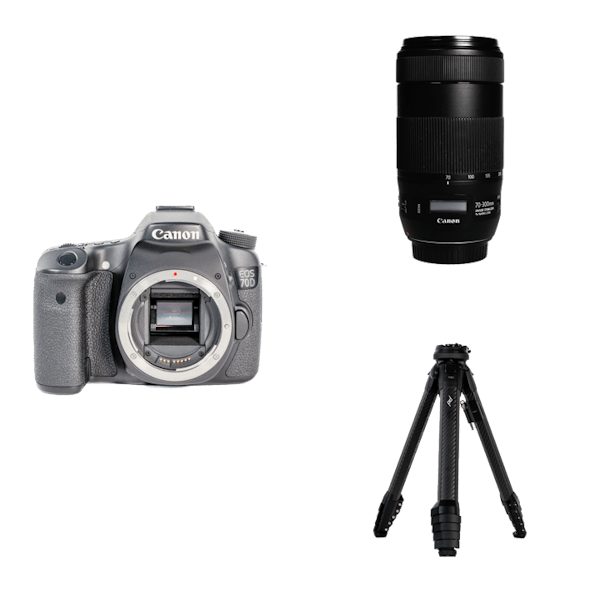 レンタル - Canon 月撮影入門セット EOS 70D + EF70-300mm F4-5.6 IS ...