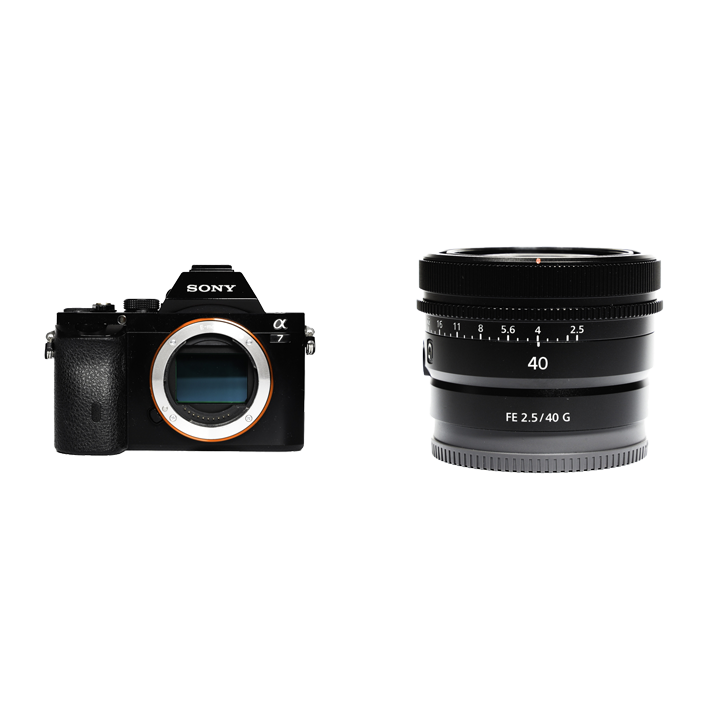 レンタル - SONY フルサイズデビューにオススメ！ 軽量標準単焦点セット α7 ILCE-7 ボディ + FE 40mm F2.5 G  SEL40F25G | カメラと交換レンズのレンタルならGOOPASS（グーパス）【公式】