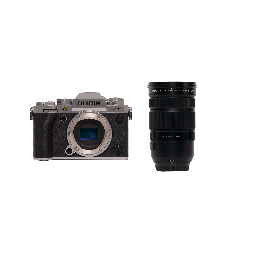 FUJIFILM 本格ミラーレス & 映像制作向けパワーズームセット X-T5 ボディ [シルバー] + XF18-120mmF4 LM PZ WR