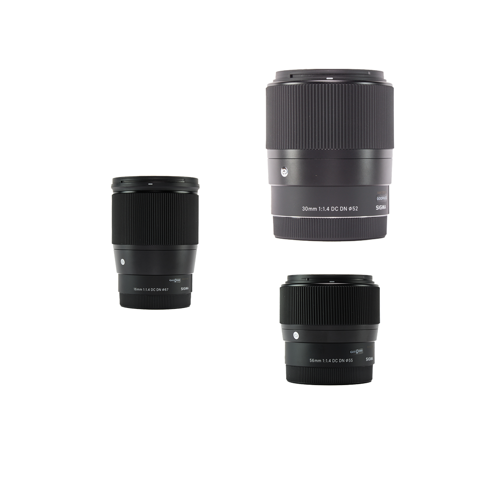 SIGMA ボケを楽しむF1.4単焦点3本セット (Eマウント) 16mm F1.4 + 30mm F1.4 + 56mm F1.4