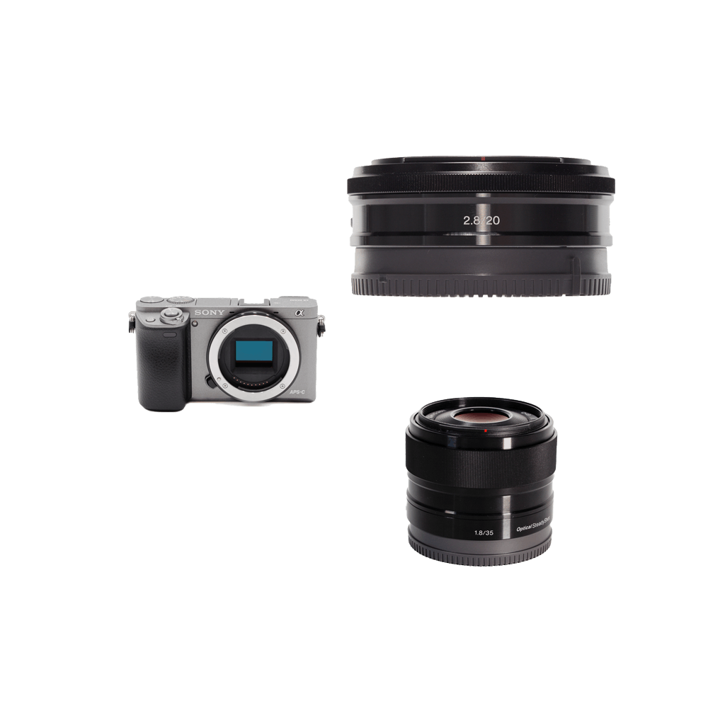 SONY カメラもレンズも軽量セット α6000 [シルバー] + E 35mm F1.8 + E 20mm F2.8