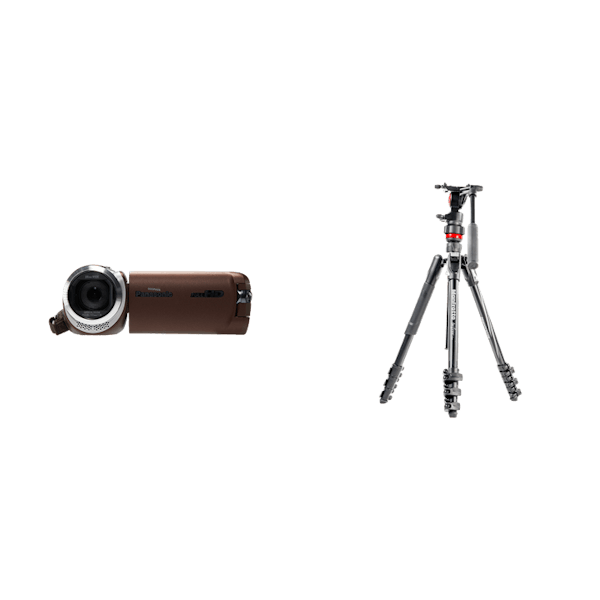 レンタル - 簡単ビデオカメラ＆三脚セット HC-W590MS-T [ブラウン]+