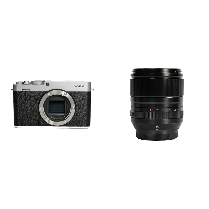 FUJIFILM 軽量ミラーレス & 新世代標準単焦点レンズセット X-E4 [シルバー] + XF33mmF1.4 R LM WR