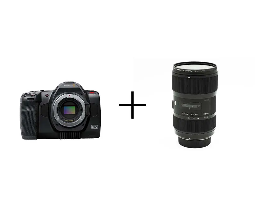 シネマ品質映像制作セット 6Kシネマカメラ＆SIGMA標準ズームレンズ BMPCC6K Pro + 18-35mm F1.8 DC HSM [キヤノン用]