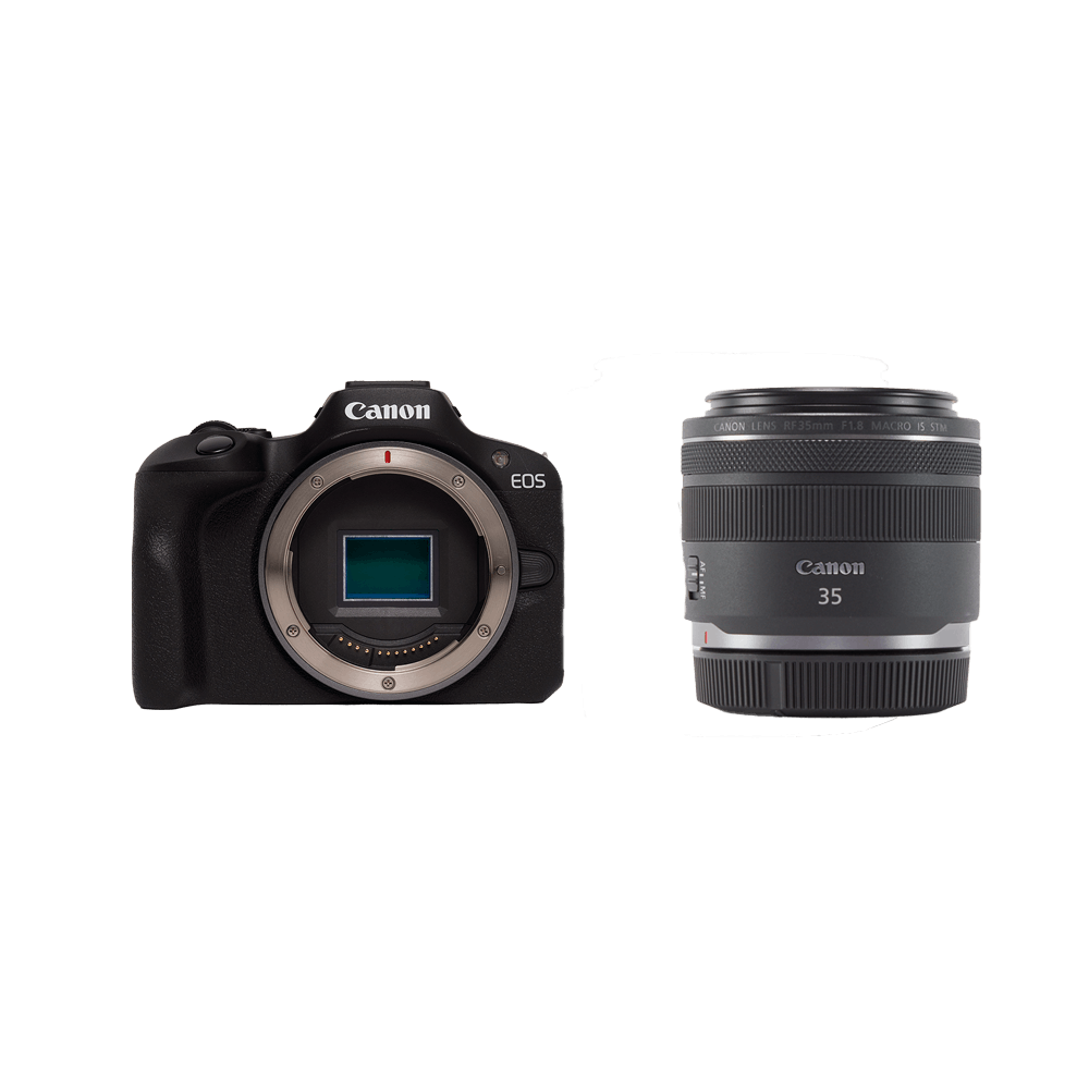 レンタル - Canon ボケる単焦点デビューセット EOS R100 ボディ + RF35mm F1.8 マクロ IS STM | カメラと交換レンズ のレンタルならGOOPASS（グーパス）【公式】