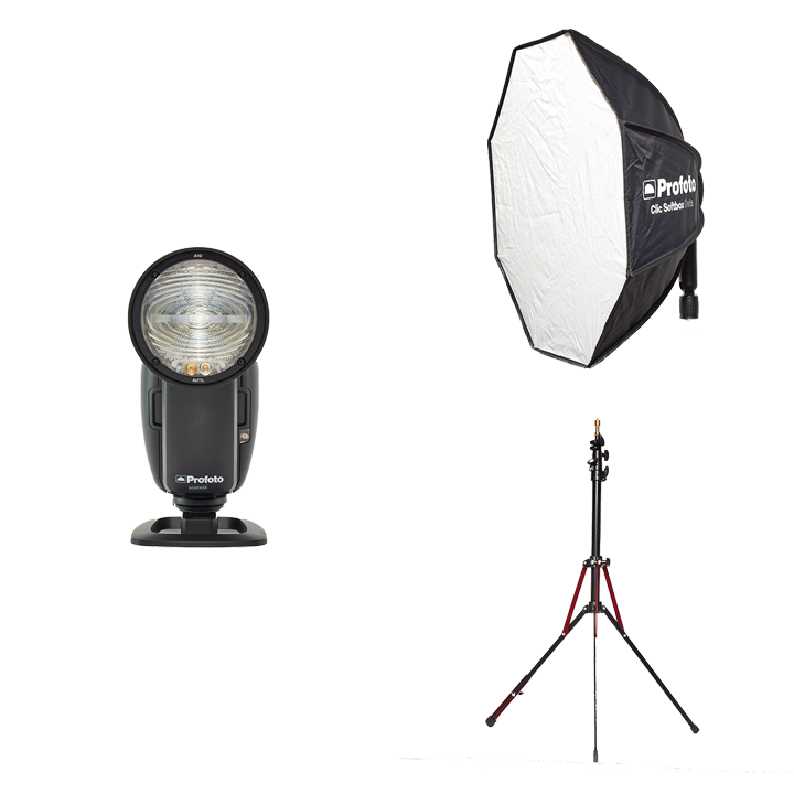 本格ストロボセット A10 Off-Camera Kit-F （FUJIFILM用） + Clic ソフトボックス オクタ型 + Manfrotto ナノポール 4段ライトスタンド