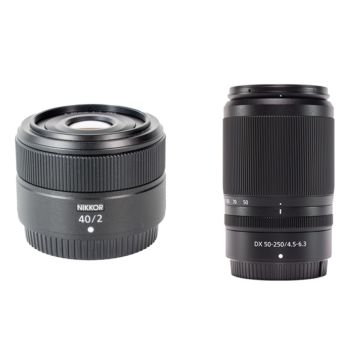 Nikon z50 zfc に Z 40mm 50-250mm レンズセット - レンズ(単焦点)