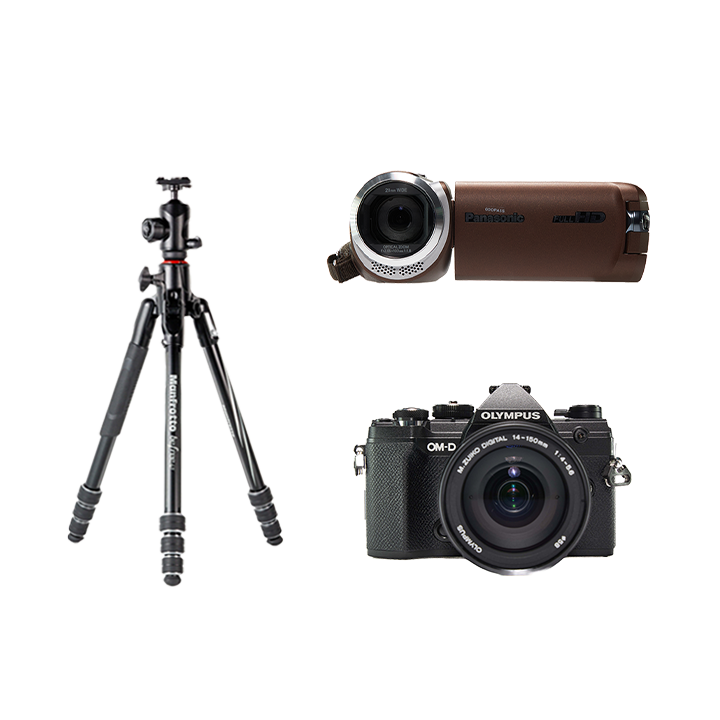 レンタル - 【推し活応援】望遠カメラ u0026 ビデオカメラセット OM-D E-M5 Mark III 14-150mm II レンズキット + HC-W590MS-T  + 三脚 | カメラと交換レンズのレンタルならGOOPASS（グーパス）【公式】