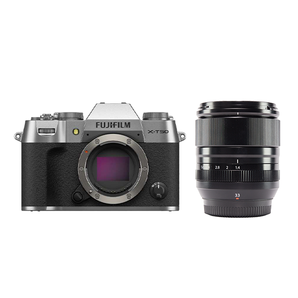 FUJIFILM お手軽ミラーレス & 新世代標準単焦点レンズセット X-T50 ボディ [シルバー] + XF33mmF1.4 R LM WR