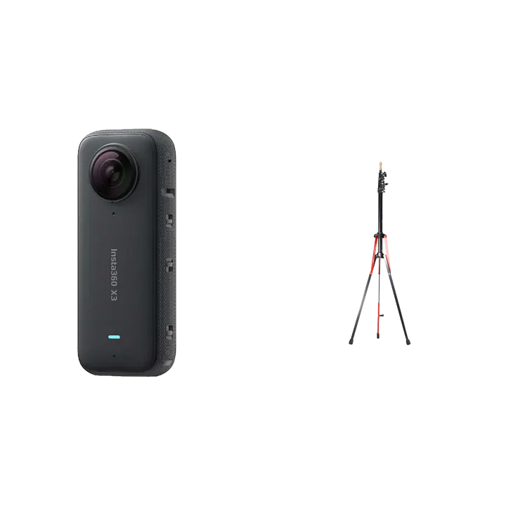 Insta360 ONE X3 & スタンドセット Insta360 ONE X3 + Manfrotto ナノポール 4段ライトスタンド