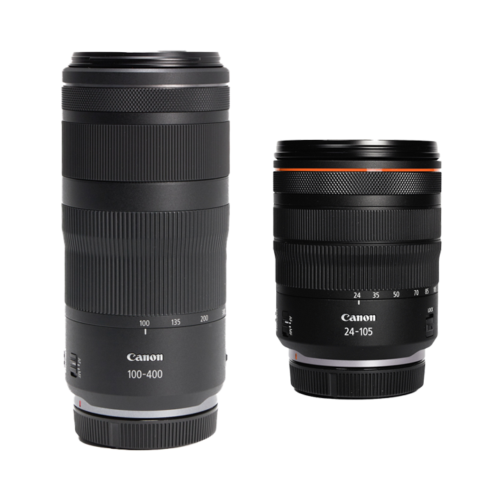 レンタル - Canon RFマウントズームレンズセット(標準+望遠) RF24