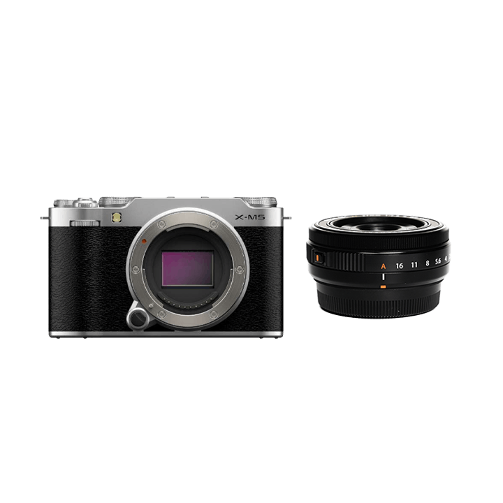 FUJIFILM X-M5 & 超軽量パンケーキレンズセット X-M5 ボディ [シルバー] + XF27mmF2.8 R WR