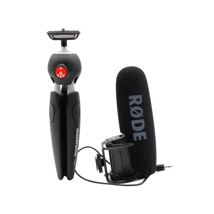 動画制作アクセサリーセット RODE VideoMic PRO + マンフロットPIXI EVO ミニ三脚